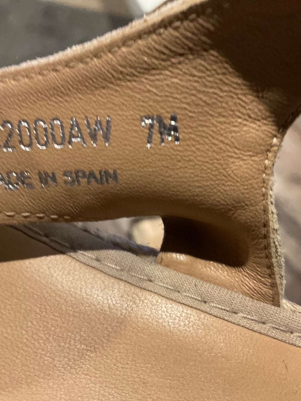 Aquatalia Adelina Espadrille Sandal Tan Suede Size 7 - Picture 7 of 7